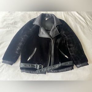 Oversized Shearling Bomber